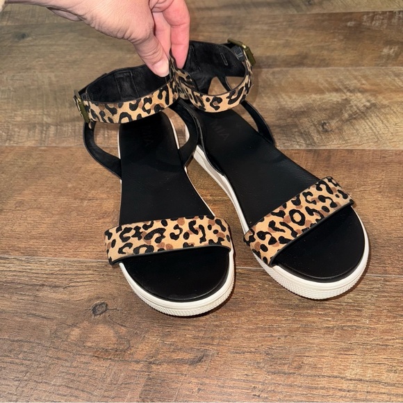 Mia Leopard Print Ankle Strap Women's Sandals - Picture 7 of 11